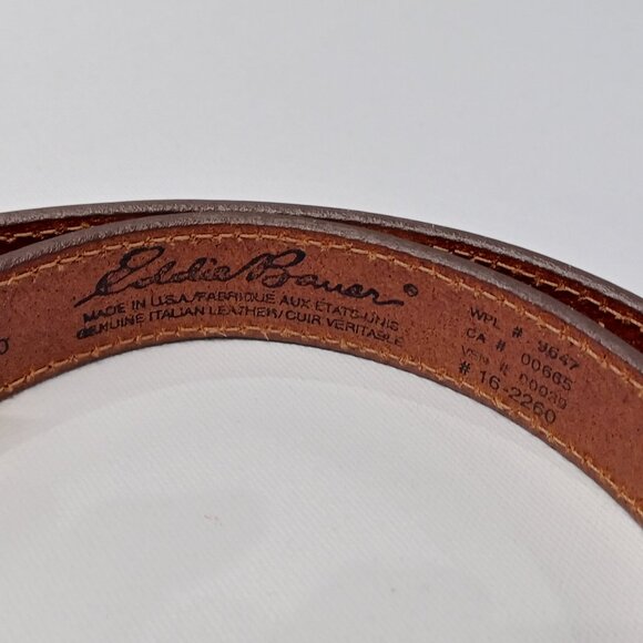 Leather belt natural colour with unusual look. Eddie Bauer. - Picture 2 of 5
